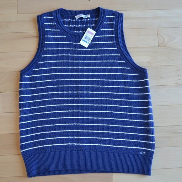 NWT Vineyard Vines Striped Sweater Vest Size XL - Picture 1 of 5